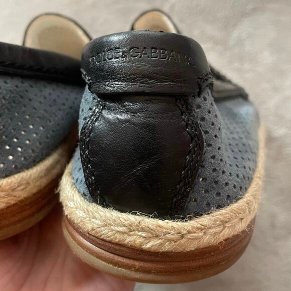 Dolce & Gabbana Mondello Openwork Suede Espadrilles Women's Size 5.5 Resort Prep - Picture 6 of 11
